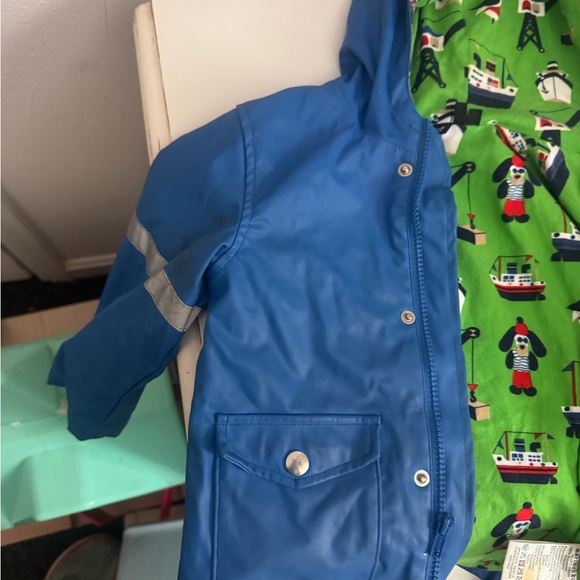 Marimekko raincoat size 2 years  reflective stripes - Picture 3 of 10